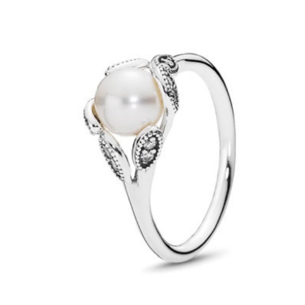 Pandora Pearl Ring and stackers